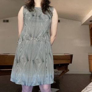 Vtg Illusion Dress